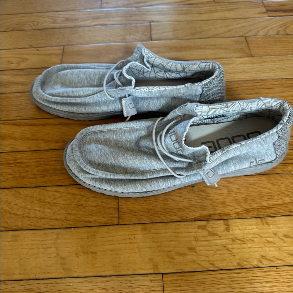 Hey Dude Light Gray Men's Loafers Size 11
